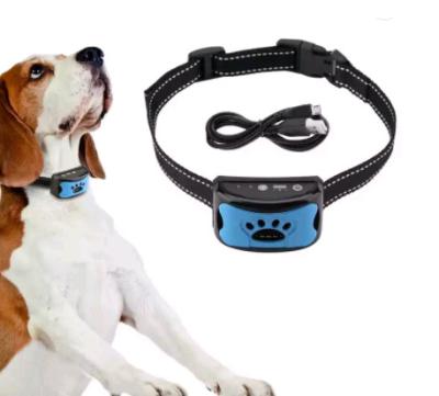 China Anti-barking Devices Plastic Vibration Shock Dog Bark Collar Rechargeable Retriever Barking for sale