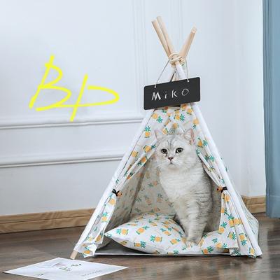 China Amazon Outdoor Foldable Portable Cat Dog Bed Teepee Durable Breathable Pet Tent Heating for sale