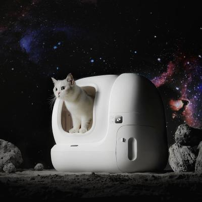 China Sustainable Automatic Cat Litter Box With Phone App Control Smart Self Cleaning Cat Toilet for sale