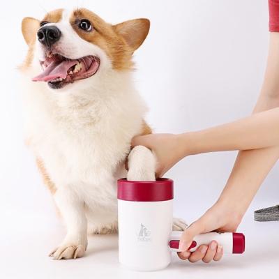 China New Design 360 Degree Pet Foot Cup Dog Portable Paw Seal Soft Stocked Silicone Dog Paw Cleaner for sale