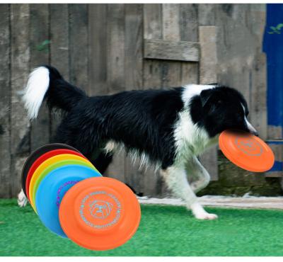 China OEM Pet Dog Chew Toy Durable Portable Custom Silicone Print Frisbeed Soft Bite Resistant Frisbeed For Training Discs Toy for sale