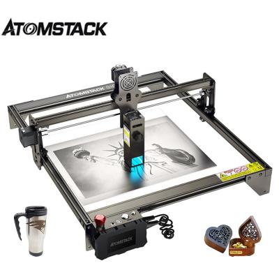 China ATOMSTACK A10 S10 X7 PRO 50W Wifi 32 Connection Air Cooled Portable CNC Wood Glass Laser Bite Acrylic Engraving Machine For Metal for sale