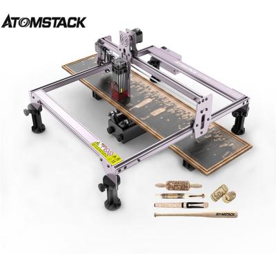 China ATOMSTACK A5 Pro 40W R3 Wood Cutting Machine Pen Cylindrical Object Laser Engraving Machine Air-cooled Rotary Roller DIY Jewelry Box for sale