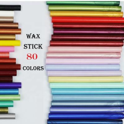 China Retro Art 80 Colors Available Art Cylindrical Wax Stick Sealing Wax Sea for sale