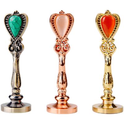 China Retro Scepter Metal Handle Wax Seal Stamp Queen's Scepter For Souvenir for sale