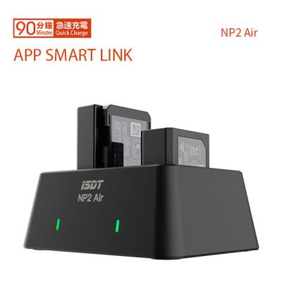 China ISDT NP2AIR 25W Camera Dual Channel Smart Fast Charger for NP-FZ100 NP-FW50 NP-BX1 Battery APP Support& OTA Upgrade for sale