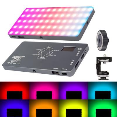 China FOTOBETTER RGB Mini 21 2500-9900K Dimmable Full Color Photography Light 5200mAh Rechargeable Dimmable 360 ​​Visuals LED Lights Camera Effect for sale