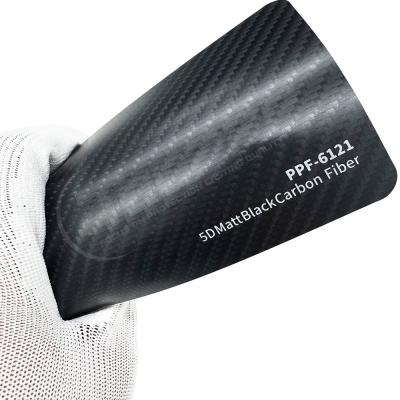 China PPF-6121 Matte Black Carbon Fiber Paint Protection Film PPF 8mil Color PPF for sale