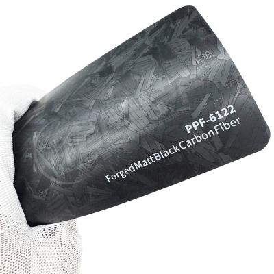 China Forged Matt Black Carbon Fiber Paint Protection Film 8mil Froged Protection Film for sale