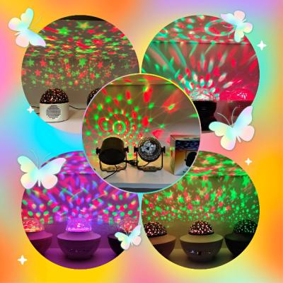 China Hot Mini Dynamic Remote Control Disco Hotel Sale Rotary Led Stage Light Laser Lamp Ball Light Magic Projector RGB Color For Party for sale