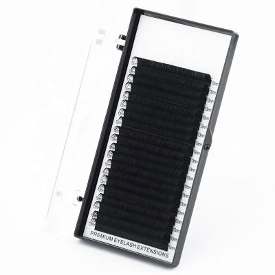 China Natural Long Song Lashes Wholesale 20 Rows Korean Dark Black PBT Matte Super Soft Mink Eyelash Extension for sale