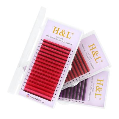 China Natural Long Song Whips Handmade PBT High Density 0.07mm Korean Russian Light Volume Colored Lashes for sale