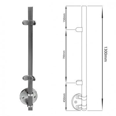 China Modern Stainless Steel Chinese Side Mounted Deck Railing Handrail Accessories for sale