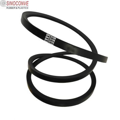 China Polyester Cotton Canvas Trapezoid Narrow V Rubber Belt for Air Compressor and Choice for sale