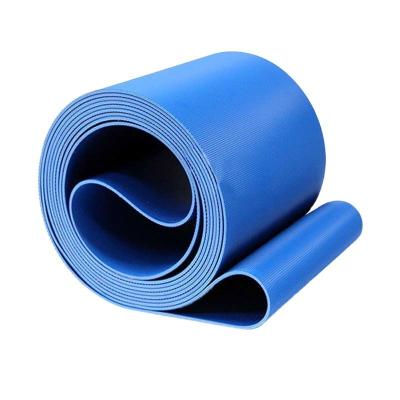 China Customized Blue Sidewall Cleat Chevron Edge Flat PVC Conveyor Belt for sale