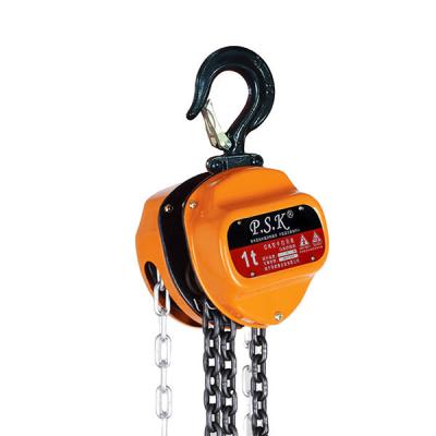 China 1 Ton Chain Block 2t 2000kg Manual Lifting Hoist Chain Pulley Block With 6m G80 Load Chain for sale