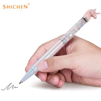 China Beauty Monster Plasma Pen DIY Floating Floating Crystal Pens New Promotional Pen Design Shimmers Metal Pen for sale