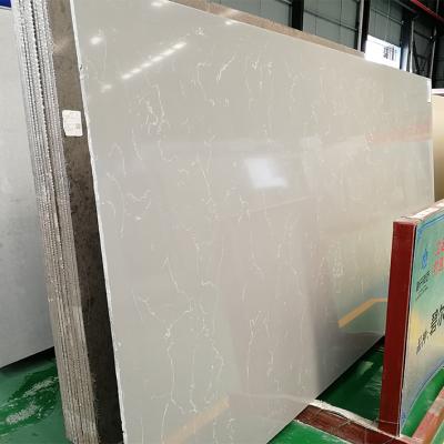 China Polished Flash Gray Engineered Slab Stone Marble Table Top for sale