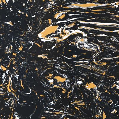 China Good Quality Polished Artificial Black Marble , Portoro Engineered Stone for sale