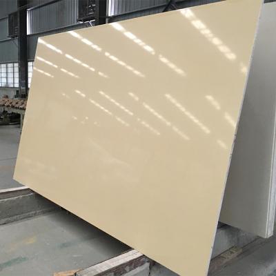 China Hot Selling Artificial Stone Beige Big Polished Oman Marble Beige Slab for sale