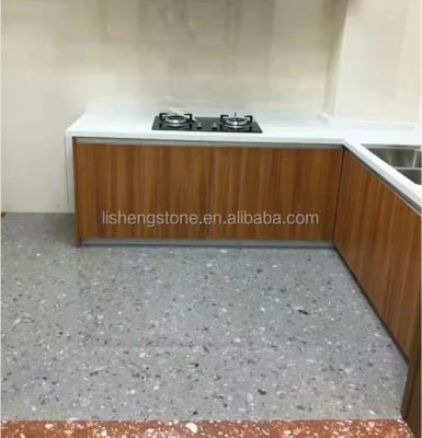 China Nature 93%marble Gray Stone Inside Engineering Artificial Synthetic Flooring Marble Slabs And Tiles for sale