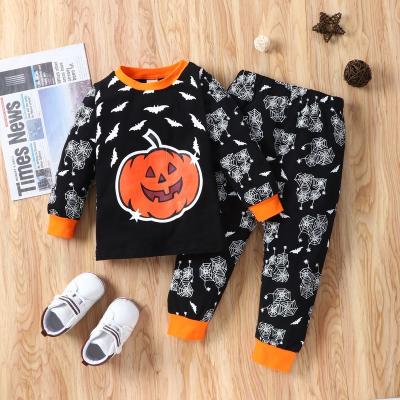 China Kids Baby Halloween Pumpkin Print Casual Clothing Outfits for sale