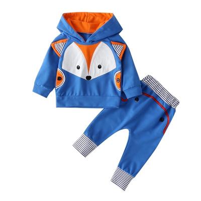 China Other Fashion Kids Boys Cartoon Fox Printed Hoodie Legging Pants 2pcs Tracksuit Children Clothing Sets Wholesale for sale