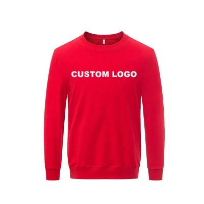 China Full Sleeve O Neck Logo Printed China Cozy Embroidered Sweatshirt Fleece Anti-pilling OEM Custom Pullovers for sale