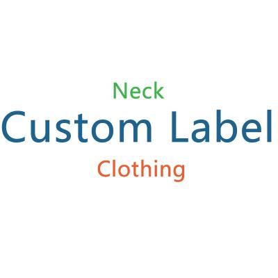 China Sustainable High Quality Custom Brand Woven Printing Neck Labels For T-Shirts And Hoodies for sale