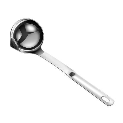 China New Viable 304 Stainless Steel Oil Filter Spoon Kitchen Accessories Separating Oil Soup Ladle for sale