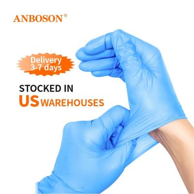 China US Stock Dropshipping Caregivers Powder Free Disposable Black White Blue Nitrile Micro-contact Touchntuff Lab Medical Gloves Examination for sale