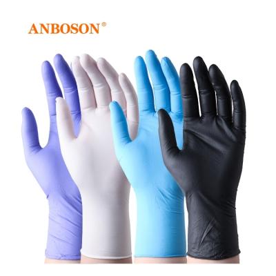 China Nursing Guantes De Nitrilos Handschuh Guanti In 100Pcs Box Medical Examination Four Colors Disposable Powder Free Pure Nitrile Gloves for sale