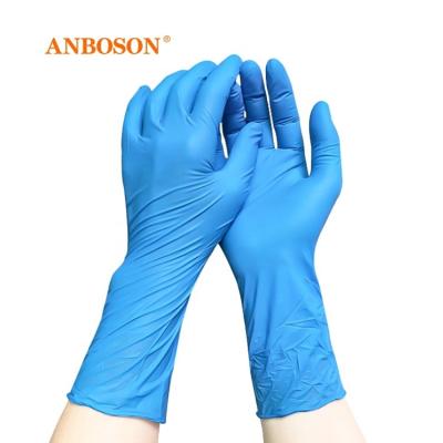 China Food Grade Blue Industrial Disposable Nursing Nitrile Gloves Latex Free For Bakery Food Salon Delivery Household Cleaning for sale