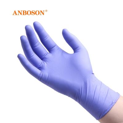 China Anboson Nursing Cheap Price Box Mixed Nitrilo PVC Nitriles Coated Compound Black Gloves Disposable Examination To Powder Free Nitrile Gloves for sale