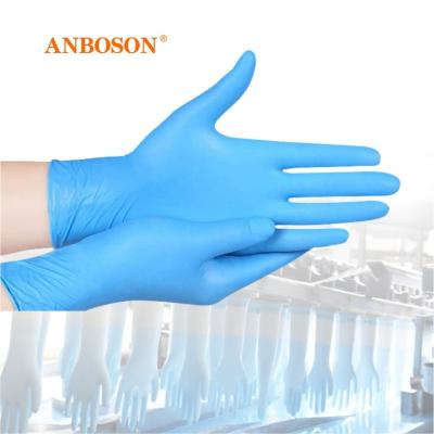 China Anboson 100Pcs Pure Clear Blue xs Gloves Disposable Madical Nitrile Gloves Black Nitrile Blend Nitrile Hand Gloves for sale