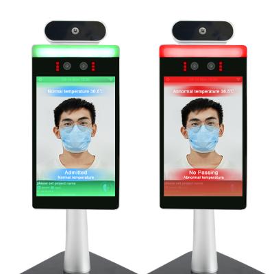 China Built-in Camera Android Face Recognition Camera Temperature Measurement With Infrared Thermal Imaging Temperature Measurement 8 Inch IPS Screen for sale