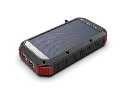 China Fast Charging Support Solar Power Bank, Solar Charger, 30000mAh Battery Charger Waterproof External Portable Foldable Solar Panel LED Flashlights for sale