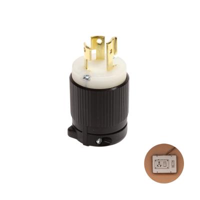 China Taiwan Industrial NEMA L6-15 15A 250V Ground Locking Socket For Textile Machinery for sale