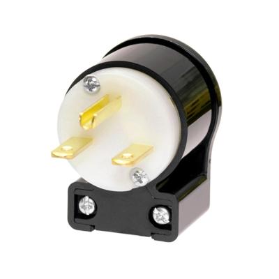 China NEMA 6-15P 15A 250V Residential / General Purpose Electrical Outlet Right Angle Plug for sale