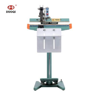 China With Color Tape Coding Aluminum Stand PFS-350-1000 Pedal Sealing Machine With Optional Color Tape Coder for sale