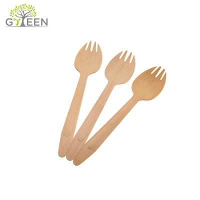 China Custom 100% Natural Disposable High Quality Home Hotel Restaurant Spoon Small Disposable Wooden Fork for sale