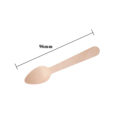 China Custom Disposable High Quality Natural Wood Spoon Ice Cream Sample Spoons for sale