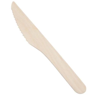 China 2020 New Design Eco-friendly Hotel Restaurant Home Real Disposable Wooden Knife for sale