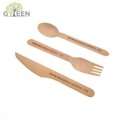 China Hotel Restaurant Spoon And Fork Home Wooden Knife One Time Use Eco Friendly Disposable Forks Knives Spoon Set for sale