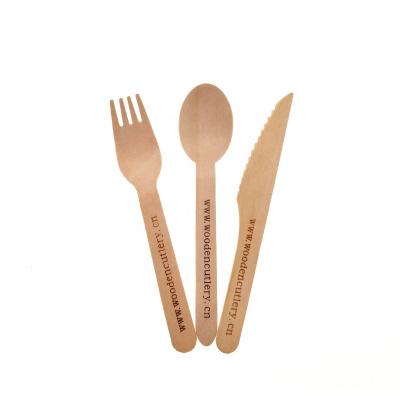 China Eco-Friendly Home Hotel Restaurant Fancy Compostable Biodegradable Disposable Wooden Cutlery Set For Airline for sale