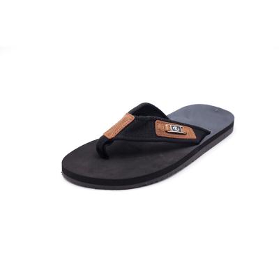 China Lightweight Suitable Price Good Quality Black PVC Flip Flops For Man for sale