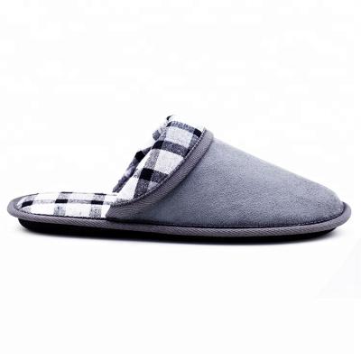 China New Arrival Cheap High Quality Indoor Men Flat Knit Gray Autumn Warm Soft Winter Slipper for sale