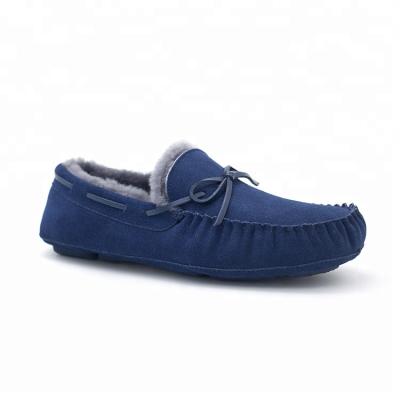 China Unique Sheraling Moccasin Men's Winter Warm And Soft Cow Suede for sale