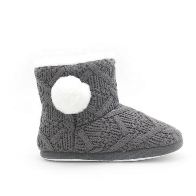 China Knit Hot Ladies House Knit Short Boot Slippers Ankle Boots Woman for sale