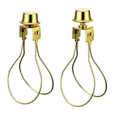 China Brass / silver lampshade bulb clip adapter clip top with shade attaching finial top for sale